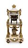 A Louis XVI Gilt Bronze and Marble Annular Clock Height 15 1/8 inches.