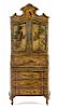 A Venetian Painted Secretary Height 66 x width 36 3/4 x depth 18 inches.