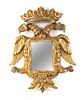 A Peruvian Baroque Style Giltwood Mirror Height 22 x width 17 1/4 inches.