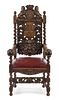 A Baroque Style Armchair Height 54 inches.