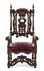 A Baroque Style Armchair Height 57 1/2 inches.