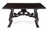 An Italian Rococo Carved Giltwood Console Table Height 37 x width 30 1/2 x depth 12 1/2 inches.