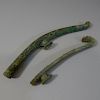 PAIR ANTIQUE CHINESE BRONZE BELT BUCKLE - WARRING STATE PERIOD
