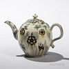Staffordshire Translucent-glazed Cream-colored Earthenware Teapot and Cover