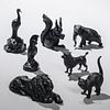 Seven Wedgwood Ernest Light Black Basalt Animals