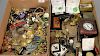 Three box lots with costume jewelry, wristwatch, Christofle sparrow paperweights.