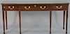 Madison Square mahogany server with glass top. ht. 35 1/2in., wd. 68in., dp. 18in.