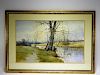 Samuel R Chaffee New England Landscape WC Painting