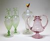 4 Italian Venetian Art Glass Vase Articles
