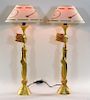PR Pierre Casenove Gold Plated Nude Bronze Lamps