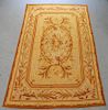 French Ivory Field Floral Aubusson Textile Carpet