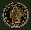 United States 1850 Double Eagle Replica Gold Coin