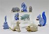 9 Herend Porcelain Fishnet Animal Figures