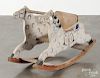 Painted child's rocking horse, ca. 1930, 21'' h., 34'' w.