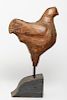 Folk Art Carved & Painted Wooden Hen