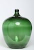 Monumental Dark Green Glass Floor Vase