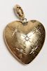 14K Gold & Diamond Heavy Heart-Form Pendant