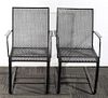 Pair of Cantilevered Outdoor Patio Chairs