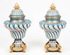 Fine Pair of Antique Monumental French Sevres Urns