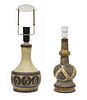 (2) DANISH MODERN ART POTTERY TABLE LAMPS, AXELLA
