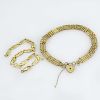 Vintage 14 Karat Yellow Gold Link Bracelet and Vintage 10 Karat Yellow Gold Link Bracelet with Heart Locket Clasp.
