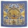 HERMES 'ORGAUPHONE' SQUARE SILK TWILL SCARF