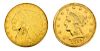 (2) U.S. 2.1/2 DOLLAR LIBERTY & INDIAN GOLD COINS