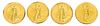 (4) U.S. $5 DOLLAR 1986 GOLD BULLION COINS