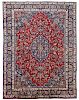 HAND WOVEN SIGNED PERSIAN MASHAD RUG, 9'3" x 12'5"