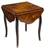ITALIAN STYLE INLAID MARQUETRY ROSEWOOD SIDE TABLE