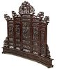 LARGE CHINESE PIERCED & CARVED DRAGON FLOOR SCREEN