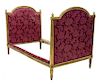 LOUIS XVI STYLE GILTWOOD & UPHOLSTERED BED
