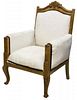 CONTINENTAL OAK UPHOLSTERED ARMCHAIR