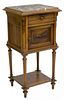 FRENCH LOUIS XVI STYLE MARBLE TOP BEDSIDE CABINET