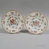 Two Armorial Porcelain Plates