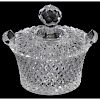 Hoare Cut Glass Covered Butter Tub