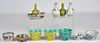 9 Chinese Egg Cups & 2 Prs. Chinese Bud Vases