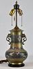 Chinese Bronze Cloisonne Table Lamp