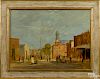 Seymour Remenick (American 1933-1999), oil on canvas of a Philadelphia street scene, signed lower