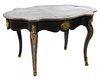 French Boulle bronze mounted salon table.
