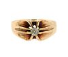 14K Gold Diamond Gypsy Ring