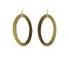 Stefan Blake 18K Gold Diamond Oval Earrings