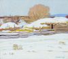 E. MARTIN HENNINGS (1886-1956), Winter in Taos