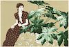 Woman with Philodendron by Phyllis Sloane (1921-2009)
