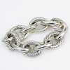 David Yurman Sterling Silver Extra Large Cable Wire Link Bracelet.