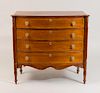 FEDERAL MAHOGANY BOW-FRONTED CHEST OF DRAWERS
