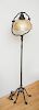 TIFFANY BONZE FLOOR LAMP WITH FAVRILE GLASS SHADE