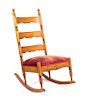 An American Maple Ladder Back Rocking Chair Height 49 1/2 inches.