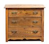 An American Oak Chest of Drawers Height 31 x width 37 x depth 17 inches.