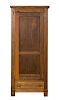 An American Oak Armoire Height 75 1/2 x width 30 1/2 x depth 16 inches.